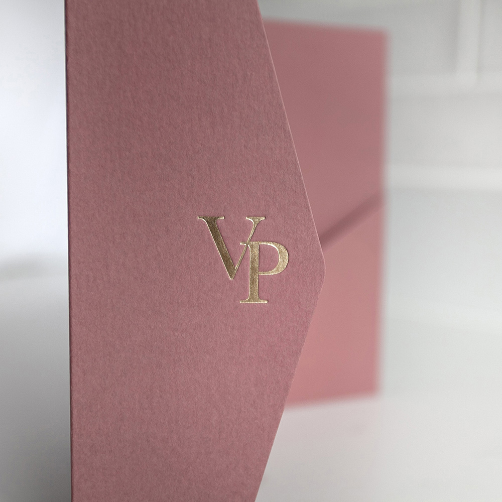 Sample Foil Pressed Pocketfold Envelopes 5x7"